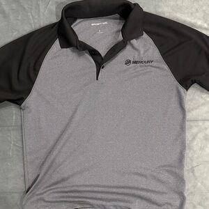 Gray and Black Men's Polo Shirt